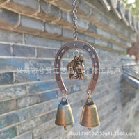 Vintage Horseshoe Bell Wind Chime Pendant for Home Decor