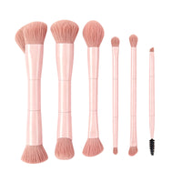 Dual-Ended Foundation & Blush Brush Set - Soft Bristle Makeup Tools for Concealer & Contouring