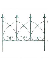 European Style Wrought Iron Garden Fence Panel for Outdoor Patio and Plant Support
