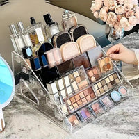 Acrylic Tiered Display Stand for Cosmetics and Nail Polish