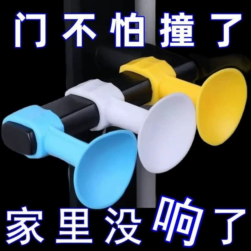 Door Stopper Silicone Wall Protector - No-Drill Silent Door Handle Bumper for Home & Bathroom Glass Doors