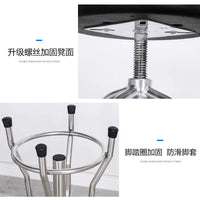 Thickened 304 Stainless Steel Swivel Stool with Backrest for Medical, Bar, or Workshop Use