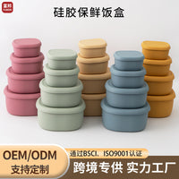 Collapsible Silicone Food Storage Container for Camping and Microwave Use