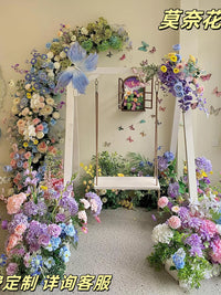Monet Garden Artificial Flower Waterfall Arch for Wedding & Event Decor