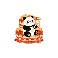 Panda Theme Brooch Pin Cartoon Animal Badge for Birthday Party Souvenir & Clothing Decor
