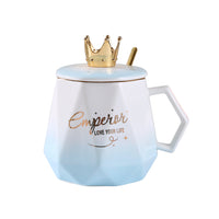 Ceramic Couple Coffee Mug Gift Set with Heart Design, 400ml