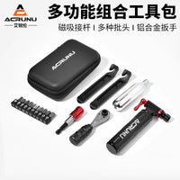 ACRUNU Bicycle Repair Tool Kit with Ratchet Wrench, Tire Levers, and Multi-tool for Outdoor Emergency