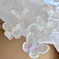 Iridescent Butterfly Charms for DIY Crafts, Hair Accessories, and Photo Frames