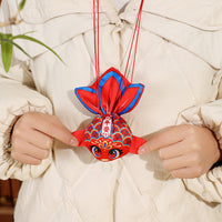 Koi Embroidered Sachet Empty Bag for DIY Aromatherapy, Car Hanging, or Decorative Pendant