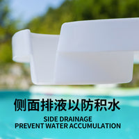 Outdoor Beach Umbrella Tray with Cup Holders - Plastic Side Table for Sunshade