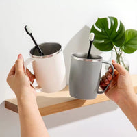 Stainless Steel Mouthwash Cup, Anti-mold Toothbrush Holder for Home Bathroom