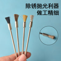 Rotary Tool Wire Brush Set, Extended Copper, Steel, Horsehair, Boar Bristle Polishing Brushes for Grinding and Cleaning