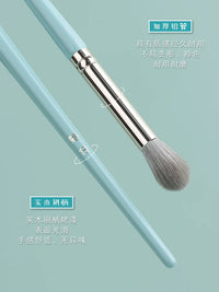 9-Piece Eye Makeup Brush Set with Bag - Eyeshadow, Eyeliner, Nose Contour, Lying Silkworm Brushes for Beginners