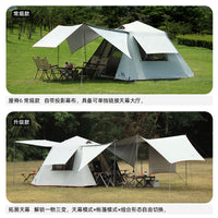 Lvzhyou Outdoor Aluminum Alloy Ridge Tent with Sunshade for Camping and Overnight Rain Protection