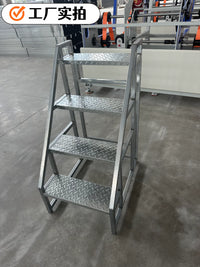 Industrial Warehouse Mobile Shelf Ladders, 3-Step & 4-Step Iron Household Stairs