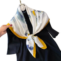 Women's Japanese Style Printed Square Scarf for Spring/Summer