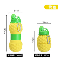Collapsible Silicone Water Bottle, 700 ml, Portable Folding Cup for Outdoor Sports and Kids