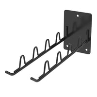 Wall-Mounted Double Track Tool Storage Rack for Garage & Garden