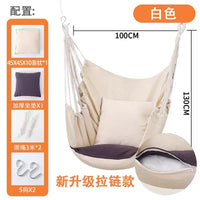 Indoor Outdoor Hammock Chair Swing with Cushion and Storage Bag, Anti-Tip Design for Dorms, Balconies, and Kids