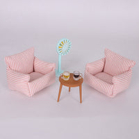 Miniature 1:12 Scale Dollhouse Single Sofa for BJD Dolls, Living Room Furniture Model