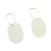 Custom Oval White Garment Hang Tags with Hot Stamping for Clothing Labels