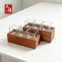 Wooden Dessert Display Stand Buffet Food Riser Sushi Cake Pastry Tray Creative Cold Meal Tea Break Table Decor