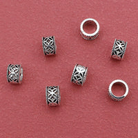 Chinese Style Hollow Coin Pattern Large Hole Beads for Braided Bracelets DIY Jewelry