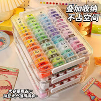 Perler Beads Storage Box with Individual Compartments, Portable Clear Plastic Organizer for DIY Craft Supplies