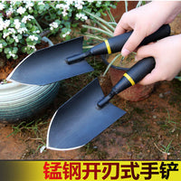 Heavy-Duty Manganese Steel Garden Trowel and Hoe Set for Digging and Planting