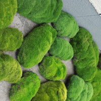 Artificial Moss Stones for Home Decor and Landscaping, Flocked Moss Rocks