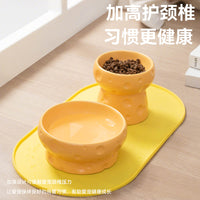 Ceramic Pet Bowl for Cats and Dogs, Large Capacity Food and Water Dish, Anti-Tip Design
