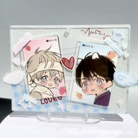 Heartbeat Record Acrylic Photocard Holder for 3-inch K-Pop Photocards, Aesthetic Display Stand