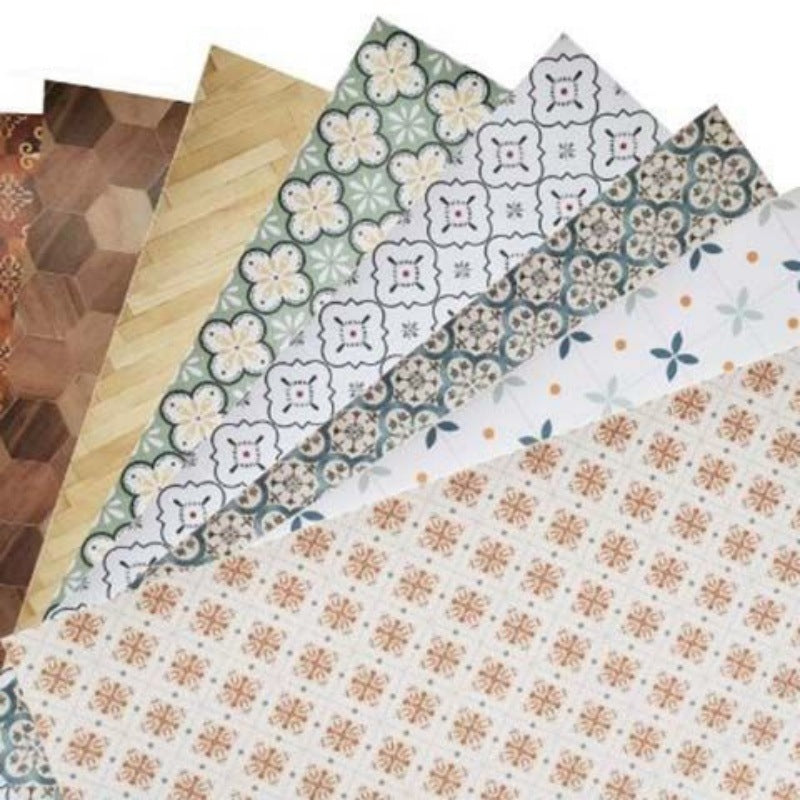 Dollhouse Miniature Self-Adhesive Wallpaper Background Stickers for 1:12 and 1:8 Scale