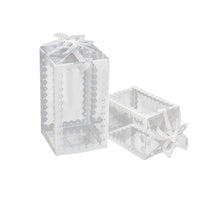 Clear PVC PET Food Candy Gift Boxes with Pattern Print, Customizable Logo