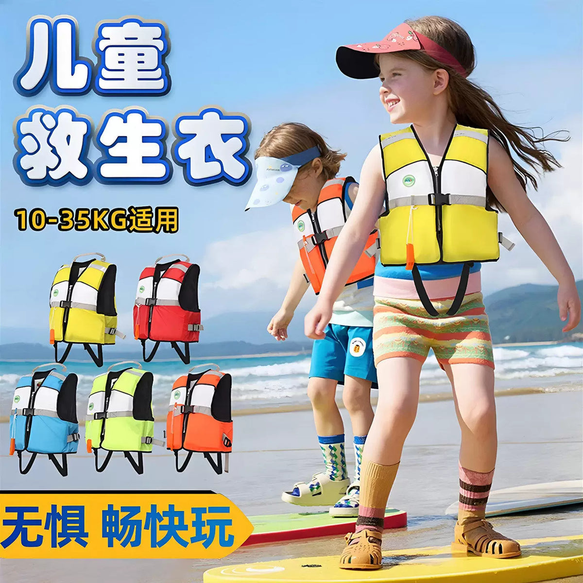 Kids & Adult High Buoyancy Life Vest for Swimming, Fishing, Boating, and Flood Protection