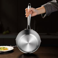 Thickened Stainless Steel Yukihira Saucepan with Steamer, Non-stick, Uncoated, for Baby Food, Noodles, and Milk