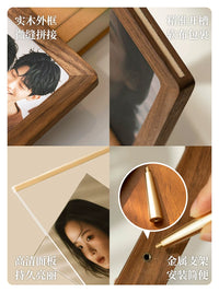 Solid Wood Photo Frame with Print Service for Desktop or Wall Display