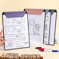 A4 Magnetic Whiteboard Clip Folder with Erasable Writing Surface