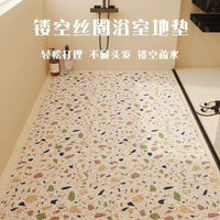 Non-Slip PVC Looped Coil Shower Mat for Bathroom Drainage