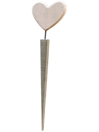 Juhan Iron Art Garden Plant Stake Decor with Wooden Pot Holder for Outdoor Garden Decoration