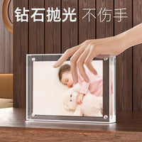 Acrylic Magnetic Photo Frame Clear Double-Sided Display for Photos Certificates Awards