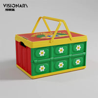 Car Trunk Organizer Box, Foldable Storage Bin for Vehicle, Camping and Outdoor Use