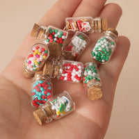 Mini Christmas Stocking Candy Jar Gift Set with DIY Accessories for Doll Decoration