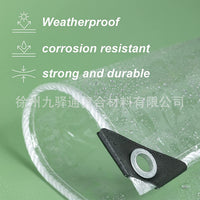 Clear Waterproof Tarpaulin for Balcony and Outdoor Use, Heavy-Duty Soft Glass Plastic Rainproof Cover