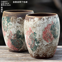 Wabi-Sabi Style Large Ceramic Planter for Succulents and Outdoor Plants