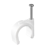 Round Cable Clips with Steel Nails for Wire Management
