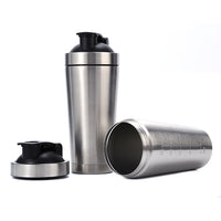 304 Stainless Steel Shaker Bottle, Large Capacity, 12-Hour Temperature Retention, Leak-Proof, Portable