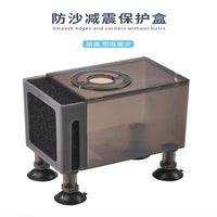 Aquarium Pump Filter Guard with Suction Cups, Acrylic Fish Tank Pump Protector, Anti-Clog Isolation Cover