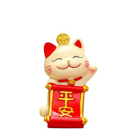 Lucky Cat Phone Holder Desktop Ornament Resin Figurine