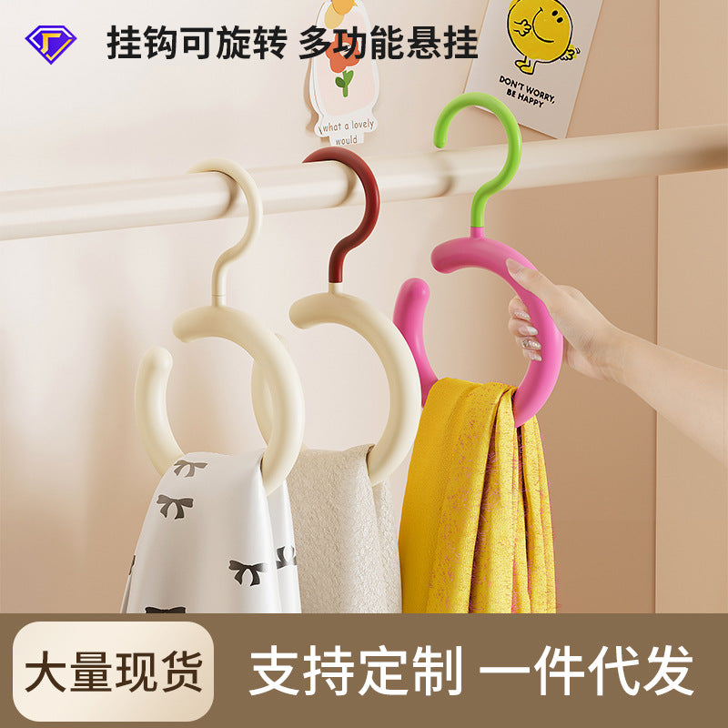 Multi-functional Rotating Scarf and Tie Hanger for Wardrobe and Retail Display
